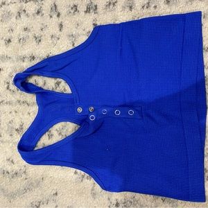 Race back ribbed brand top